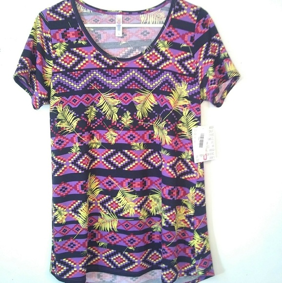 LuLaRoe Classic T Purple Size Small Aztec Pattern - Picture 7 of 7